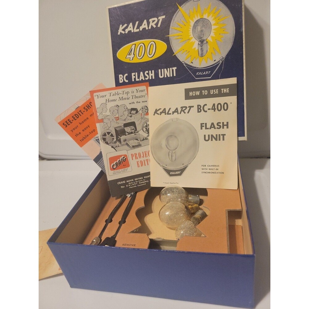 Kalart 400 BC Flash Unit- Box And Cord ONLY !!!!READ!!!!